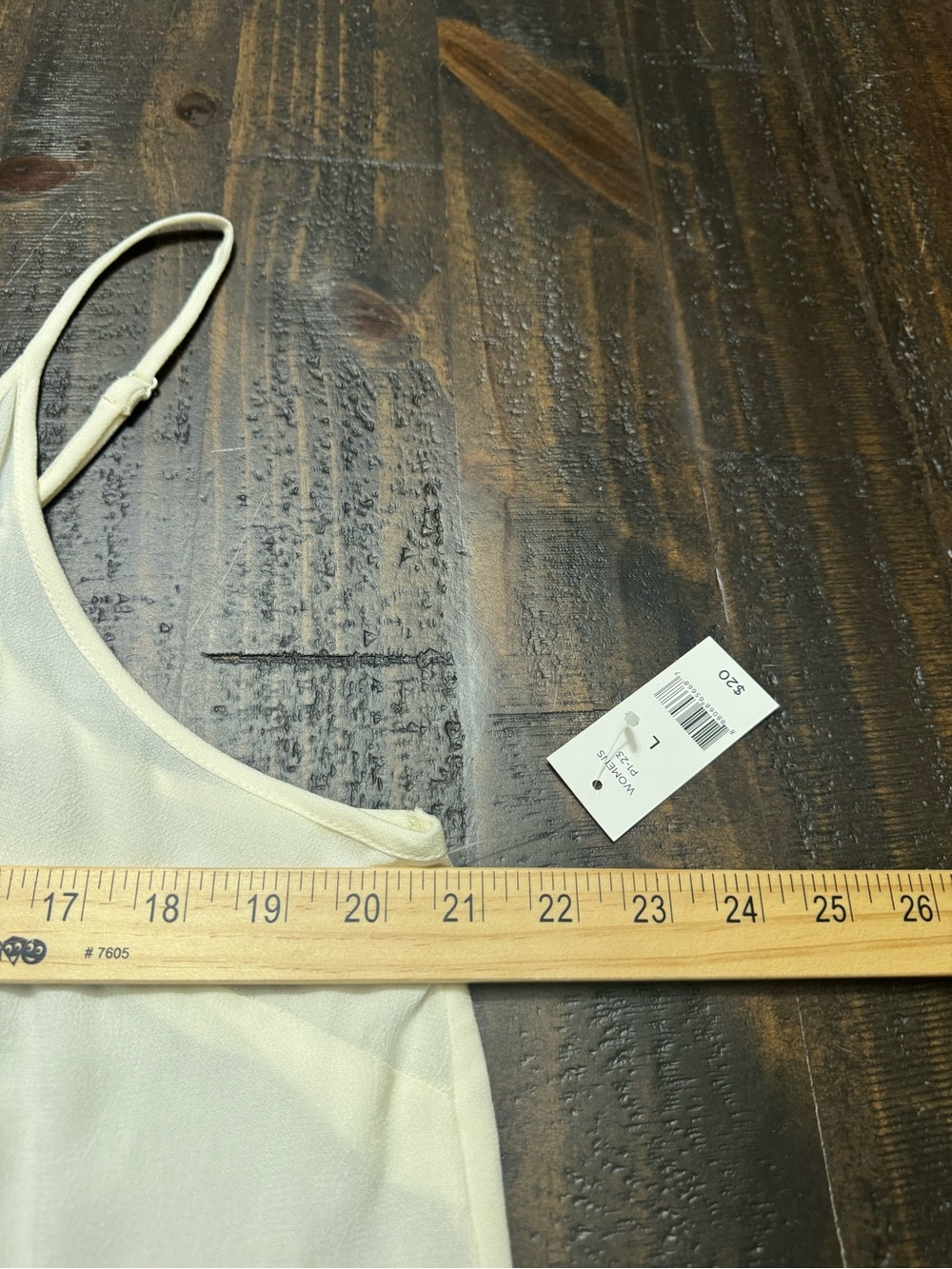 Cream V-Neck Spaghetti Strap Cami Top - Picture 4 of 6